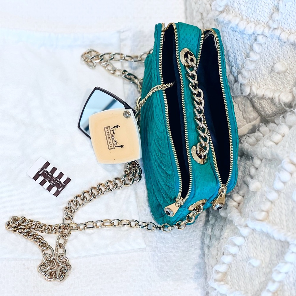 Henri Bendel  |  N0.7 Quilt Camera Bag | Color: Turquoise